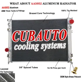 2767 Cubauto 3 Row Radiator For 05-2009 Dodge Charger Magnum Chrysler 300 2.7l 3.5l 5.7l 6.1l