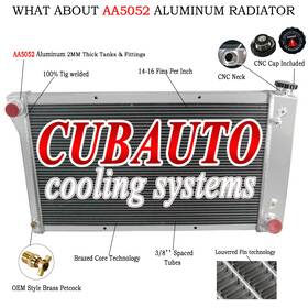 Cubauto Kks369 3-row Radiator Aluminum Fit 67-1972 Chevy C/k Series Jimmy Pickup Suburban Truck