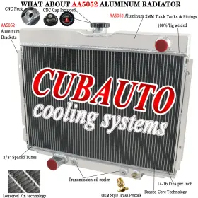 Sbr379 Cubauto 3row Aluminum Radiator For 67-70 1968 Ford Mustang/cougar/fairlane/falcon/ltd V8