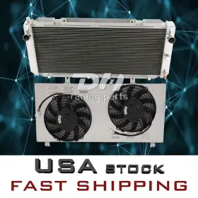 2093fsk Dh Racing Parts 2 Row Full Alu Radiator Shroud Fan For 1991-1995 Toyota Mr2 L4 2.0l Turbocharged