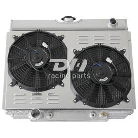 Dh Racing Parts 725086196583 3row Alu Radiator Shroud Fan For 1967-70 Ford Mustang Mercury Big Block 3.3-7.0l