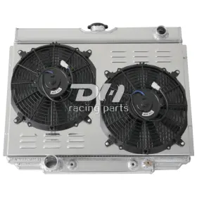 Dh Racing Parts 725086196583 3row Alu Radiator Shroud Fan For 1967-70 Ford Mustang Mercury Big Block 3.3-7.0l
