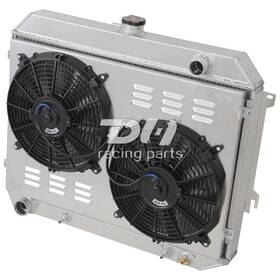 Dh Racing Parts 725086196798 4 Row Radiator Shroud Fan 12ftft For 1968-1974 Dodge Plymouth Mopar Cars 5.6l-7.2l