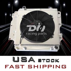 Dh Racing Parts 747086859619 3 Row Radiator Shroud Fan Fits 1987-2006 Jeep Wrangler Yj Tj Chevy V8 Conversion