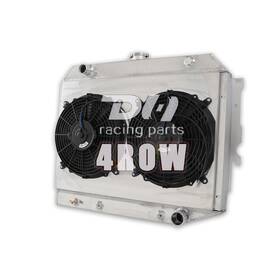 Dh Racing Parts 782160047018 4 Row Radiator&shroud&fan For 68-73 Dodge Coronet/charger/challlenger 70-73 Fury