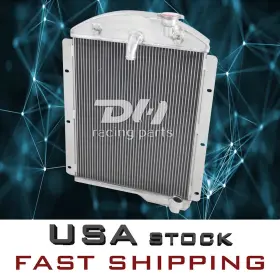 Dh Racing Parts 782160970415 3 Row Aluminum Radiator For 1941-46 45 43 Chevy Bk/ck/dj/dp/dr/ds/truck 3.8l L6