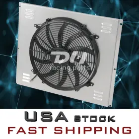 Dpi5356 Dh Racing Parts Cc5356 Cu5356 Ae5356 Fits 1953-1956 Ford F-100 Pick Up I6 V8 Engine All Aluminum Shround 16 Inch Fan