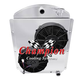 Discount Radiators Dr-ec4146ch Dr 2 Row Radiator Chevy Config 10 Inch Fans Shroud For 1941-1946 Chevrolet Truck