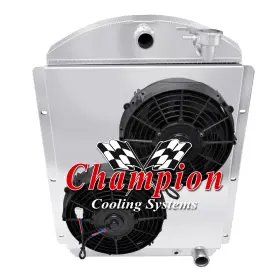 Dr-ec4146ch Discount Radiators Dr 2 Row Radiator Chevy Config 10 Inch Fans Shroud For 1941-1946 Chevrolet Truck