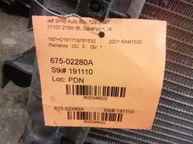 675-02280a Dodge Truck Radiator Fits 94-02 2500 Pickup 346622