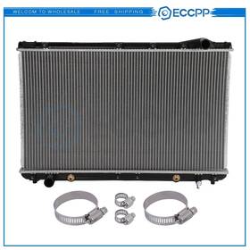 Eccpp E83520701cp Radiator For 95-96 Lexus Es300 Toyota Avalon With Universal Oil Hose Clamps Kit