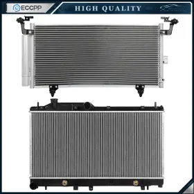 E848065cp Eccpp Aluminum Radiator And Ac Condenser Cooling Kit For 2010 Subaru Legacy Outback