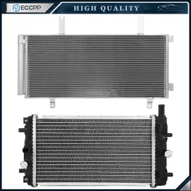E848177cp Eccpp Automotive Aluminum Radiator And Ac Condenser Cooling Kit For 2018 Honda Accord