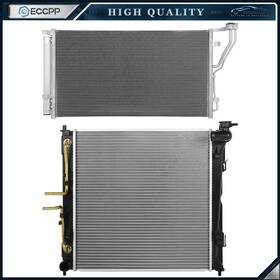 Eccpp E848209cp Automotive Aluminum Radiator And Ac Condenser Cooling Kit For 2015 Kia Optima