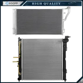 E848209cp Eccpp Automotive Aluminum Radiator And Ac Condenser Cooling Kit For 2015 Kia Optima