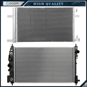 E848215cp Eccpp Aluminum Radiator And Ac Condenser Cooling Kit For 13 2014 2015-2019 Cadillac Xts