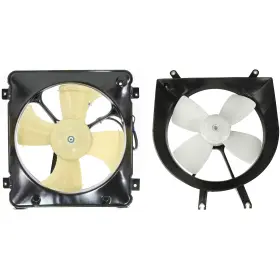 13878877 Evan-fischer Radiator Cooling Fan With A/c Condenser For 99-2000 Honda Civic Set Of 2