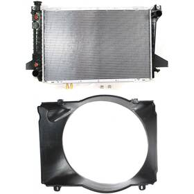 Evan-fischer 15023171 Radiator Kit For 1987-93 Ford F-150 F-250 F-350 Bronco Standard Duty Fan Shroud