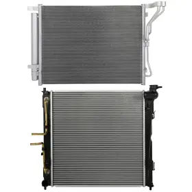 12875608 Everpartstorecs Aluminum Radiator And Ac Condenser Cooling Kit For 2011 2012-2014 2015 Kia Optima