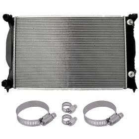 12875675 Everpartstorecs Radiator Cu2556 For 03-08 Audi A4 Quattro With Universal Oil Hose Clamps Kit