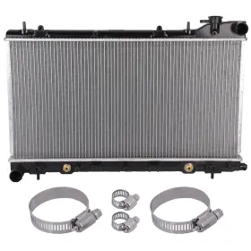 12875686 Everpartstorecs Radiator With Universal Oil Hose Clamps Kit For 2003-2008 Subaru Forester