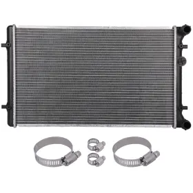 12875696 Everpartstorecs Radiator With Universal Oil Hose Clamps Kit For Audi A3 Tt Volkswagen Golf Jetta