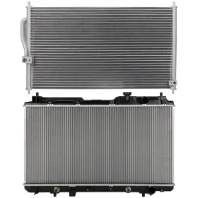 12875785 Everpartstorecs Aluminum Radiator And Ac Condenser Cooling Kit For 1997-2000 2001 Honda Cr-v