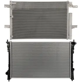 12875856 Everpartstorecs Aluminum Radiator And Ac Condenser Cooling Kit For 11-14 Ford Edge Lincoln Mkx