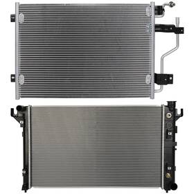 Everpartstorecs 12875865 Aluminum Radiator And Ac Condenser Cooling Kit For 1994-97 Dodge Ram 2500 3500