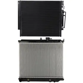12875867 Everpartstorecs Aluminum Radiator And Ac Condenser Cooling Kit For 2004-12 Chevrolet Colorado
