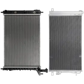 12875884 Everpartstorecs Aluminum Radiator And Ac Condenser Cooling Kit For 2008-2010 11-17 Buick Enclave
