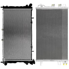 Everpartstorecs 12875888 Aluminum Radiator And Condenser Cooling Kit For 2005-06 07 Chrysler Town Country