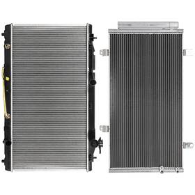Everpartstorecs 12875892 Aluminum Radiator And Ac Condenser Cooling Kit For 2005-2010 11 12 Toyota Avalon