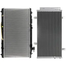 12875892 Everpartstorecs Aluminum Radiator And Ac Condenser Cooling Kit For 2005-2010 11 12 Toyota Avalon