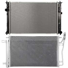 Everpartstorecs 12898320 Aluminum Radiator And Ac Condenser Cooling Kit For 2007-2010 11 12 Lincoln Mkz