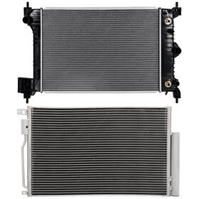 Everpartstorecs 12898325 Aluminum Radiator And Ac Condenser Cooling Kit For 2013-15 Chevrolet Sonic 16-18