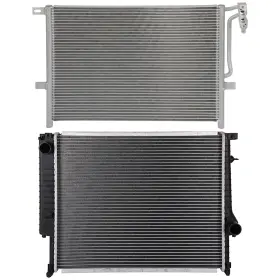 12898331 Everpartstorecs Aluminum Radiator And Ac Condenser Cooling Kit For 1999-2000 Bmw 323i 2-door 2.5l