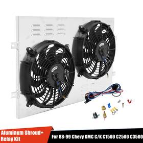 First.racing An67348 Radiator Fan Shroud Relay Kit For 1988-99 Chevy Truck Gmc C/k C1500 C2500 C3500
