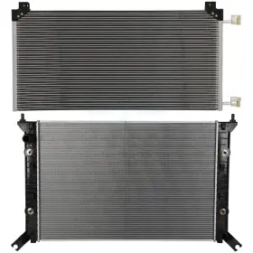 10177089 Fly-autopartsclub Radiator And Ac Condenser Cooling Kit For 2011-16 Chevy Silverado 2500 Hd 6.0l V8