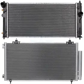 10235458 Fly-autopartsclub Radiator&ac Condenser Cooling Kit For 2000-2005 Toyota Celica Gt 1.8l 1794cc L4