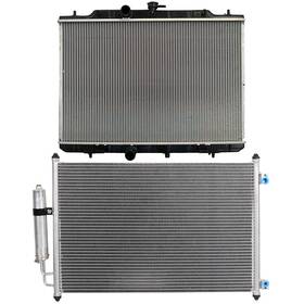 Fly-autopartsclub 10428453 Aluminum Radiator And Ac Condenser Cooling Kit Fits 2008-2013 Nissan Rogue 2.5l L4