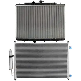 10428453 Fly-autopartsclub Aluminum Radiator And Ac Condenser Cooling Kit Fits 2008-2013 Nissan Rogue 2.5l L4