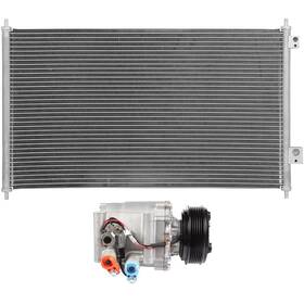 Fly-autopartsclub 13658787 Ac Condenser And Compressor Cooling Kit For 2002 2003-2005 Honda Civic