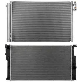 13658964 Fly-autopartsclub Aluminum Radiator And Ac Condenser Cooling Kit For 2012-2013 Bmw 328i
