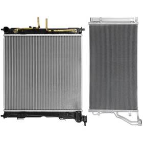 Fly-autopartsclub 13711879 Aluminum Radiator And Ac Condenser Cooling Kit For 2015 Kia Optima