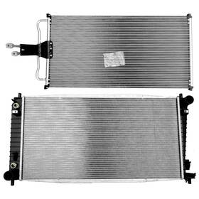 Fly-autopartsclub 13711923 Aluminum Radiator And Ac Condenser Cooling Kit For Ford F-150 2005 06 07-2008