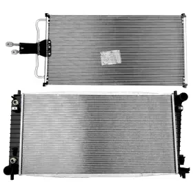 13711923 Fly-autopartsclub Aluminum Radiator And Ac Condenser Cooling Kit For Ford F-150 2005 06 07-2008