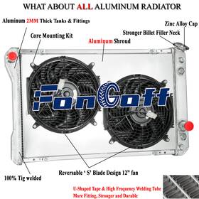 Fongoff 0918a 3-row Radiator Shroud Fan For 1982-1992 83 84 Chevy Camaro Pontiac Firebird 5.0l