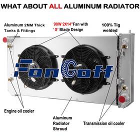 Fongoff 15797462 4 Row Radiator Shroud Fan Fit 2003-2009 Chevrolet C4500 C5500 Kodiak Gmc C6500