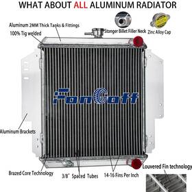 Fongoff 41-170 2 Row Aluminum Radiator Fit 81-1996 Suzuki Sierra Spftop Hardtop Sj410/ Sj413 Mt